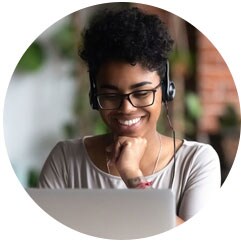 High school student taking online college course - Pearson Online Academy